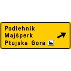 3409-3 Kažipot nad voziščem