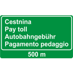 3421 Predznak za plačilo cestnine